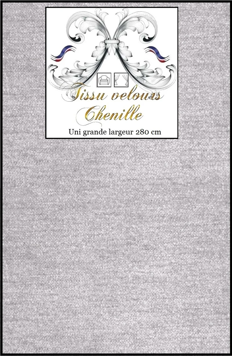 Tissu gris clair pastel mètre ameublement rideau tapisserie siège Velours chenille