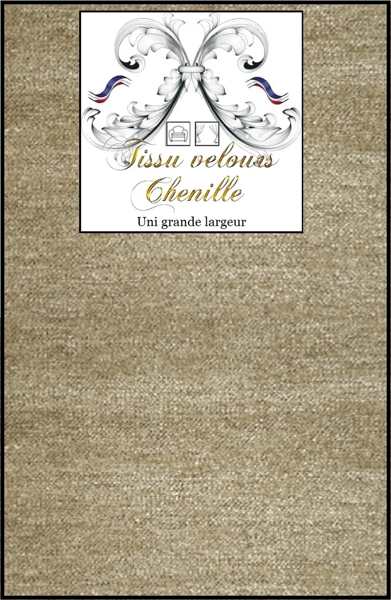 Tissu velours chenille au mètre décoration rideau tapisserie grande largeur 280