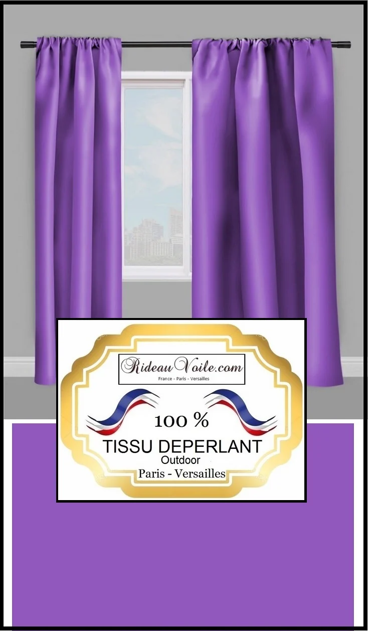 Tissu décoration violet tapisserie déperlant au mètre water repellence fabric meter purple