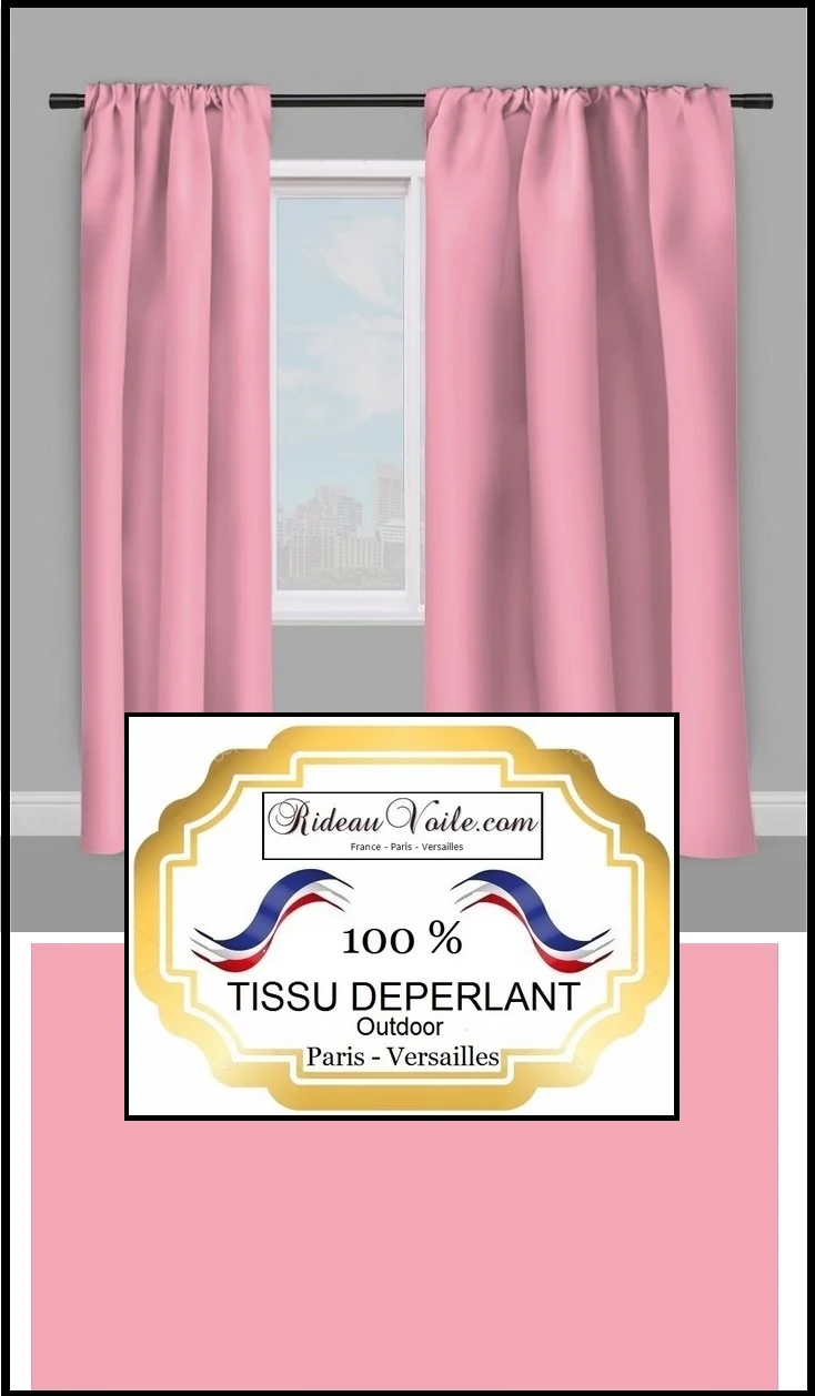 Tissu décoration tapisserie déperlant au mètre water repellence pink fabric meter rose layette
