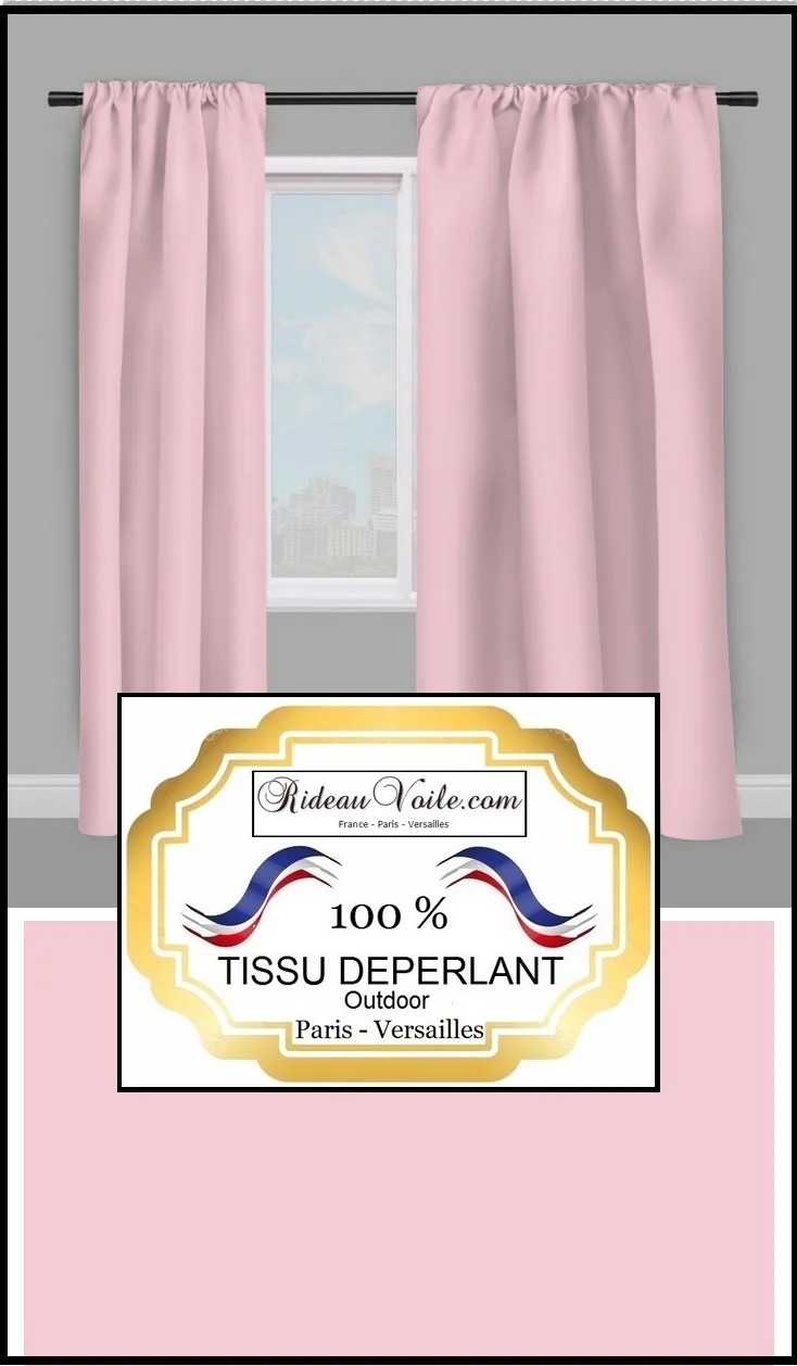Tissu décoration tapisserie déperlant au mètre water repellence fabric meter rose pink