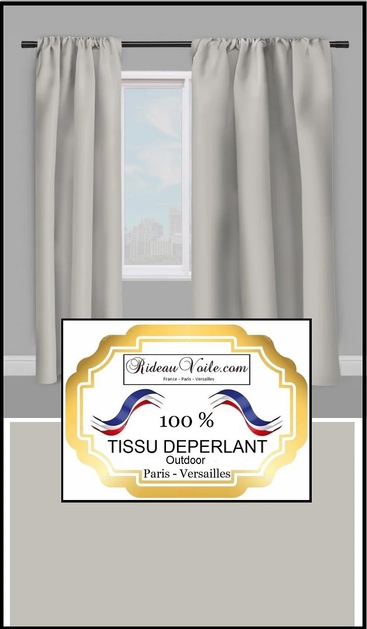 Tissu extérieur intérieur uni gris déperlant bleu mètre Water repellent fabric meter for indoor outdoor upholstery tapestry gray