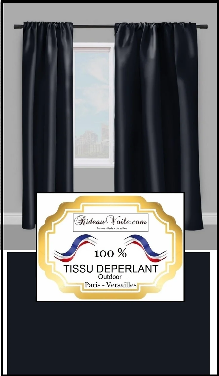 Tissu extérieur intérieur déperlant bleu marine mètre Water repellent fabric meter for indoor outdoor upholstery tapestry blue