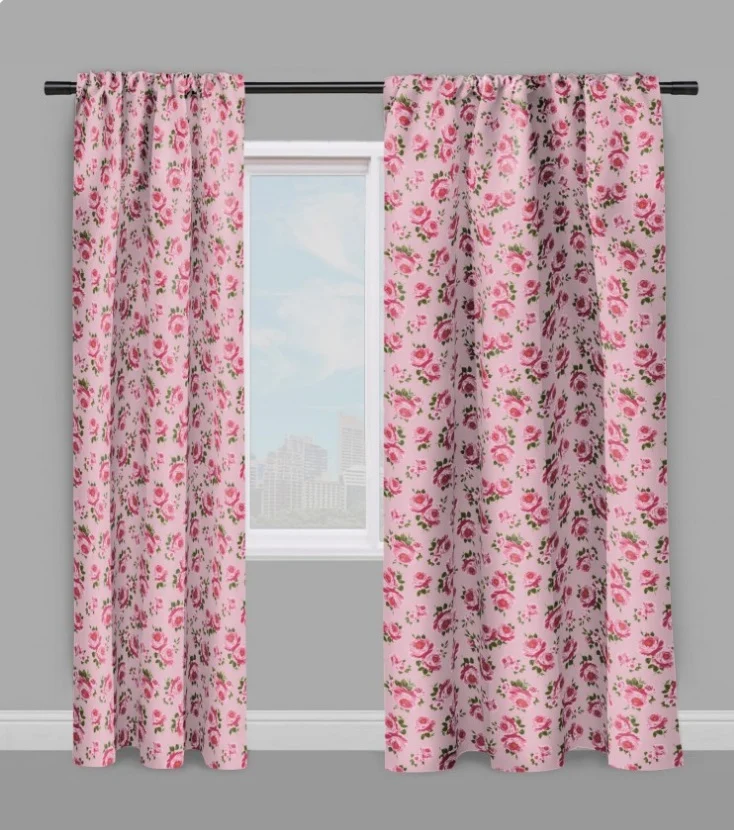 Tissu ameublement motif fleur Roses imprimé mètre Fabrics pattern flowers meter