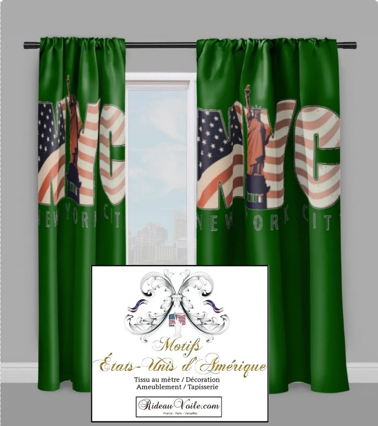 Tissu mètre motif USA Etats-unis d'Amérique Drapeau National Drapeau Américain Rayure Étoile rideau couette