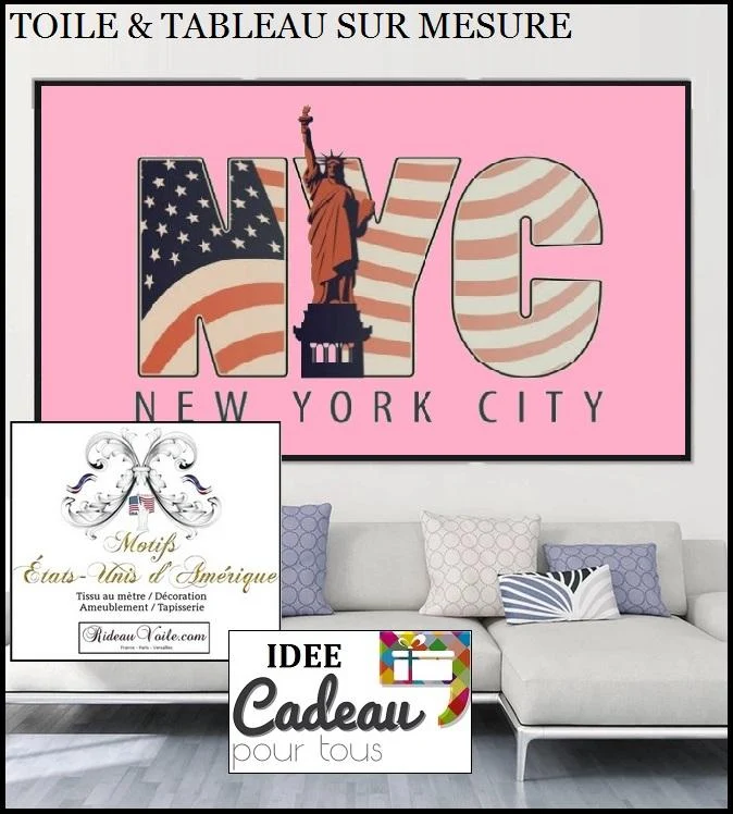 Tissu au mètre rideaux coussins nappes housse de couette imprimé "USA" tapisserie tableau fabrics meter