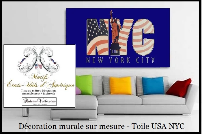 Motif tissu bleu marine USA rideau couette voilage Fabrics blue pattern drapes duvet cover
