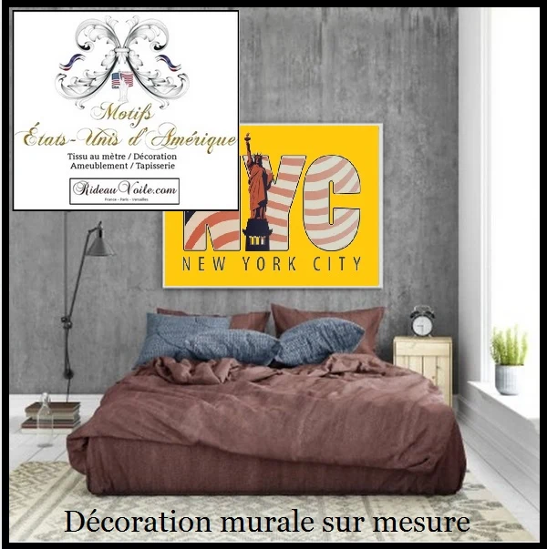 Motif rideau housse couette voilage tissu jaune USA Fabrics pattern drapes duvet cover
