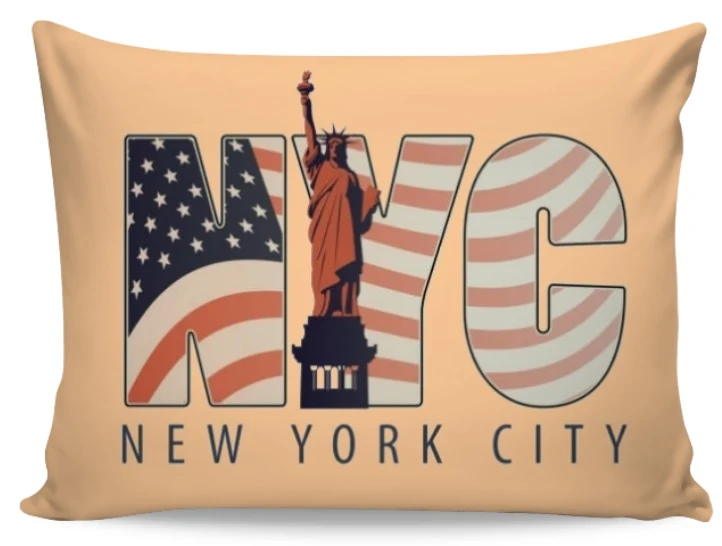 Décoration ameublement intérieur tissu mètre USA NYC rideaux housse couette New York City