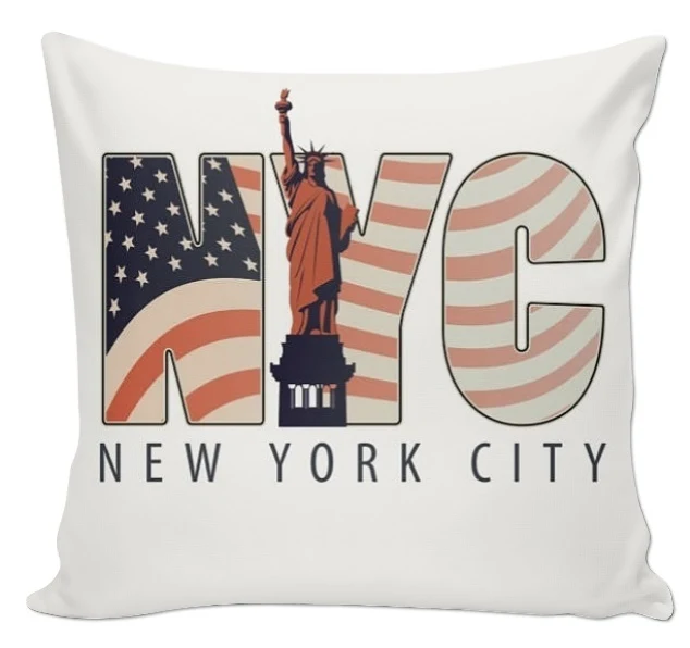 Tissu motif drapeau imprimé USA NYC motif rideaux couette décoration New York City