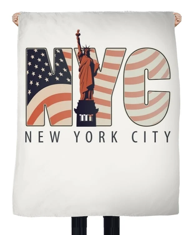 Tissu motif drapeau imprimé USA NYC motif rideaux couette décoration New York City