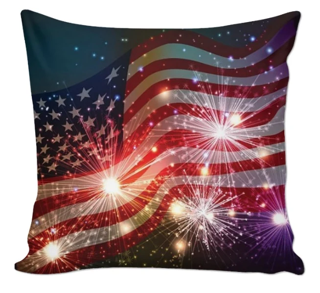 Tissu décoration mètre rideau ignifugé occultant couette motif imprimé drapeau USA