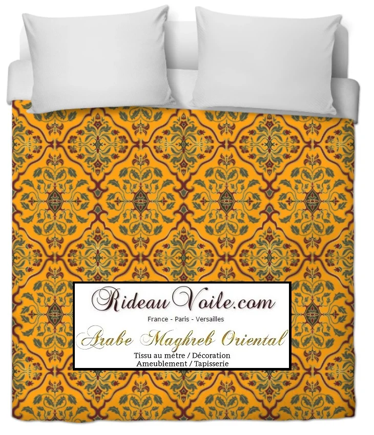 Tissu ameublement ignifugé mètre tapisserie motif oriental Arabe marocains rideau