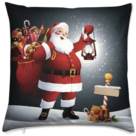 Décoration vitrine tissu motif Père Noel rideau occultant ignifugé designer créateur