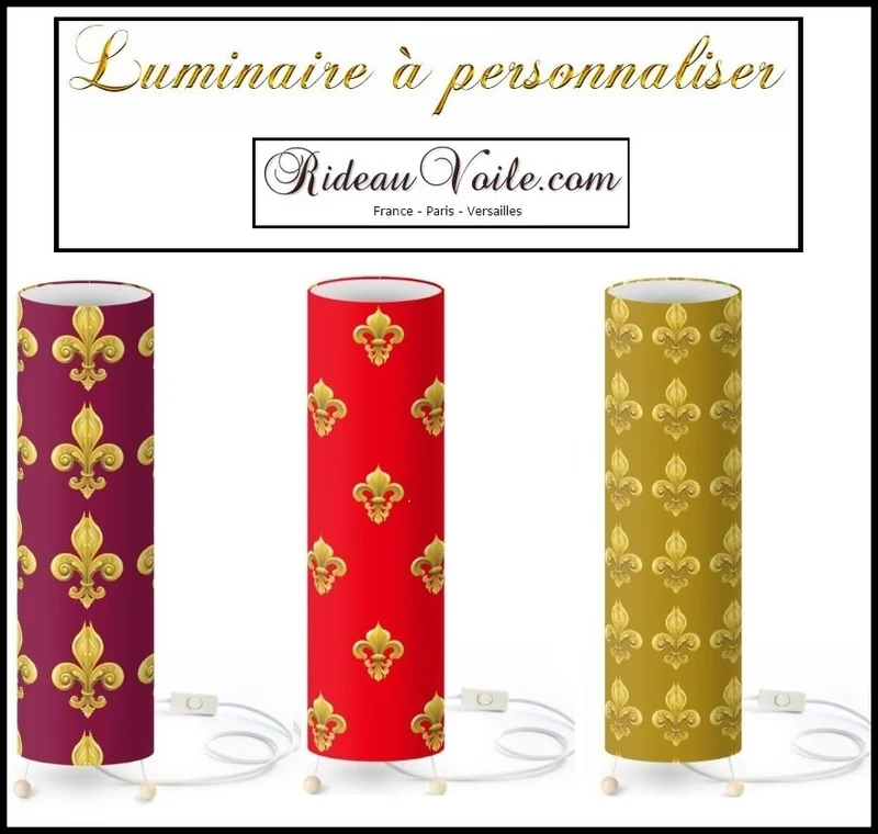 Boutique lumière Luminaire éclairage lampe tube à poser avec motif à personnaliser