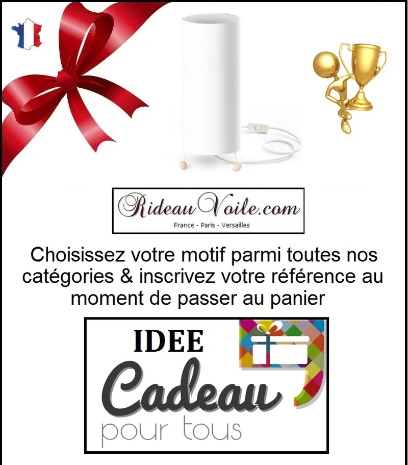 Boutique lumière Luminaire éclairage lampe tube à poser avec motif à personnaliser