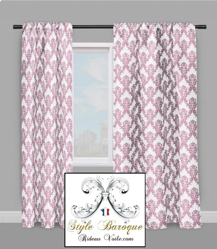 Tissu motif Baroque rose mètre rideau ameublement tapisserie fabrics upholstery meter
