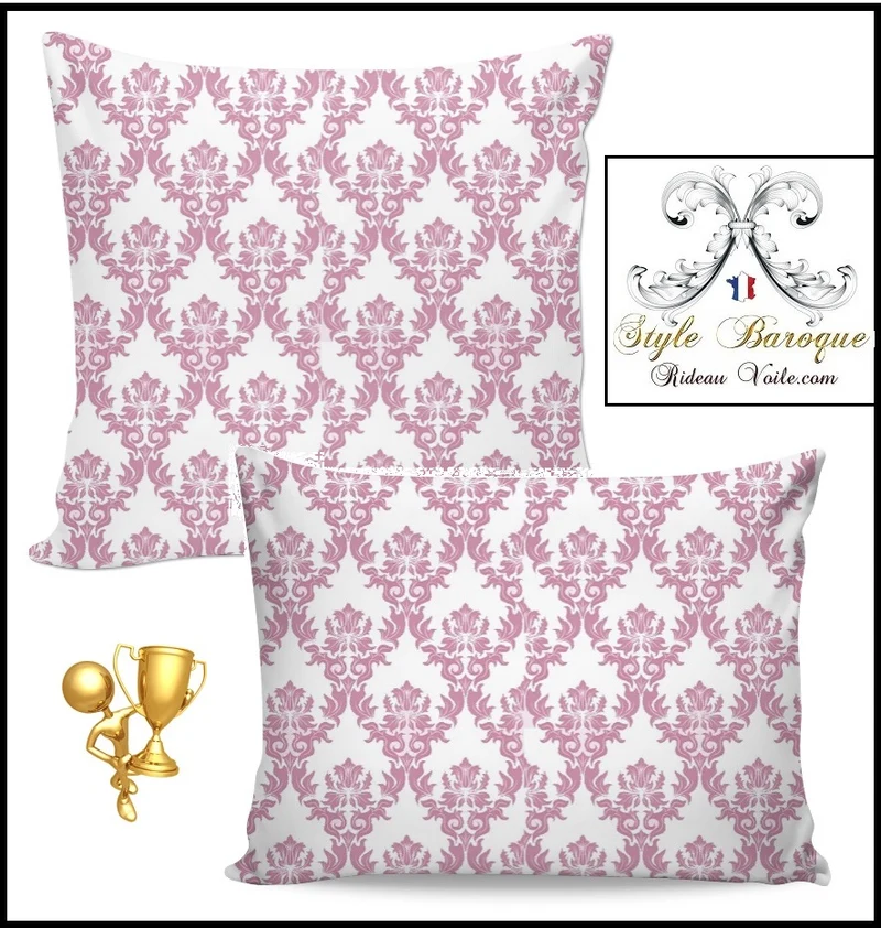 Tissu motif Baroque rose mètre rideau ameublement tapisserie fabrics upholstery meter
