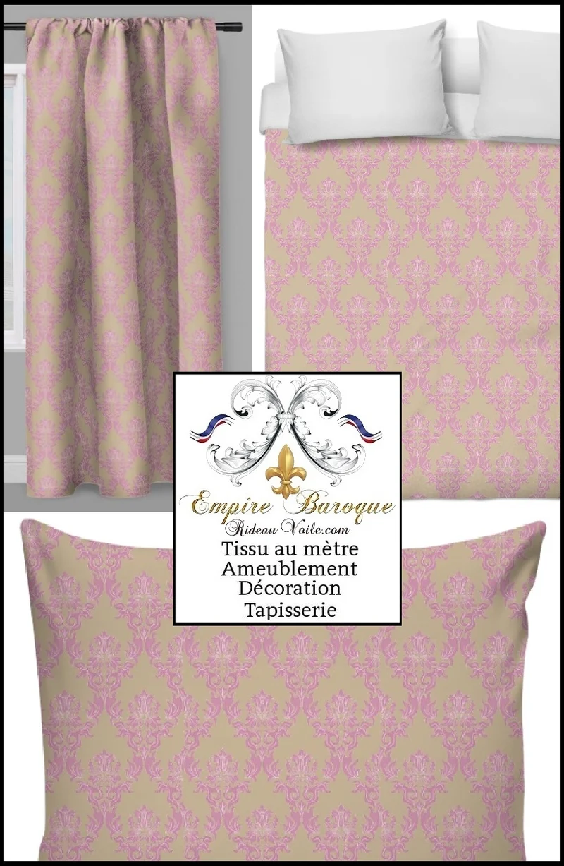 Tissu ameublement motif Baroque mètre rideau french fabrics drapes upholstery meter