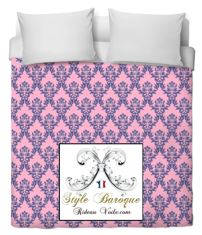 Tissu ameublement au mètre rideau voilage imprimé Damasco tapisserie motif Baroque