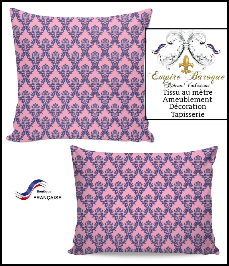 Tissu ameublement au mètre rideau voilage imprimé Damasco tapisserie motif Baroque