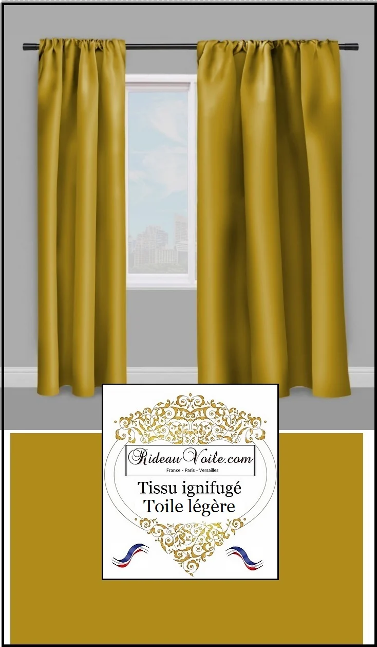 Tissus non-feu vert toile légère ignifugé mètre - Fabrics green fireproof meter drapes
