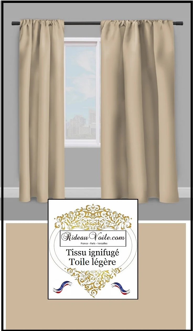 Tissu marron non-feu toile légère ignifugé mètre - Fabrics fireproof meter brown