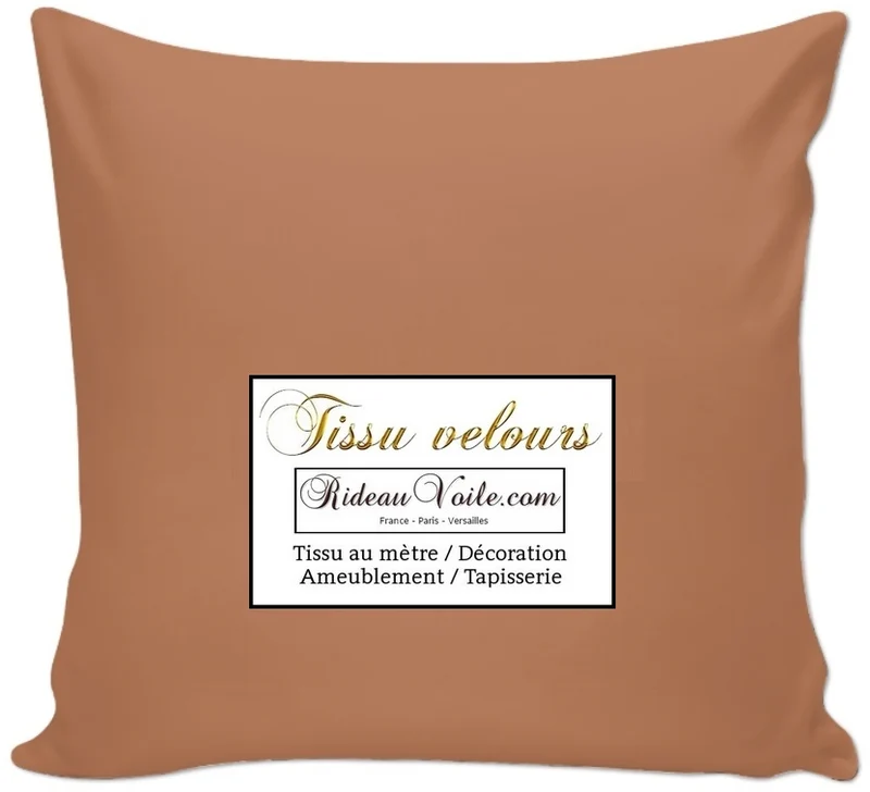 Velours tissu ignifugé mètre marron Velvet brown fabrics meter fireproof drapes