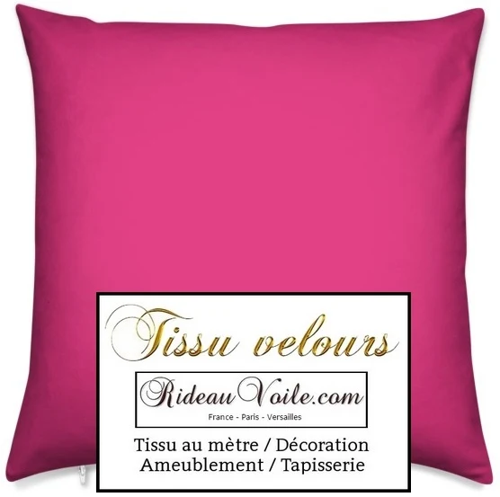 Velours fushia tissu ignifugé mètre Velvet Pink meter fireproof curtain rideau fabrics