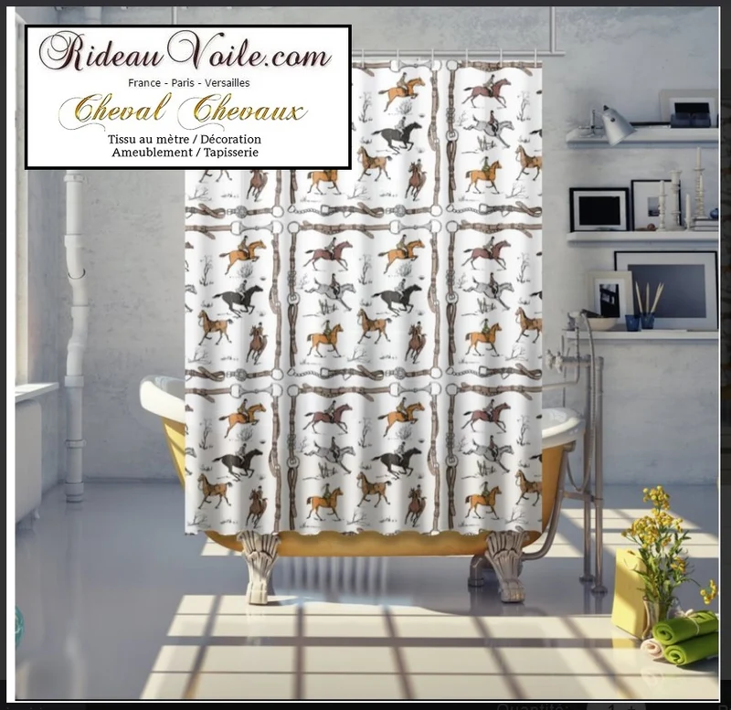 Boutique rideau de douche bain luxe sur mesure 150x200cm motif imprimé personnalisé