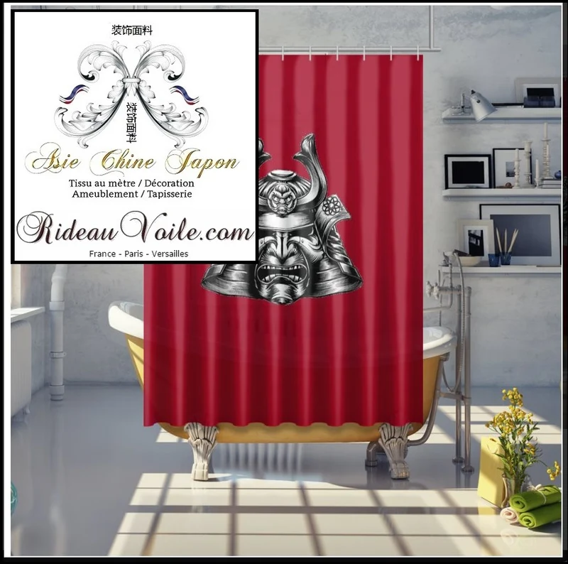 Accessoires Luxe tissu Rideau de douche imprimé sur mesure 140 x 200 cm personnalisé