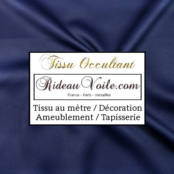 Tissu occultant Tissu obscurcissant au mètre rideau bleu uni