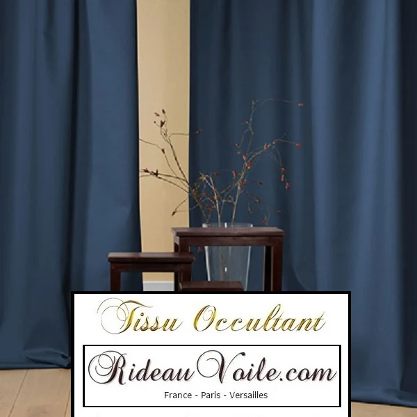 Boutique Tissu occultant Tissu obscurcissant au mètre rideau bleu