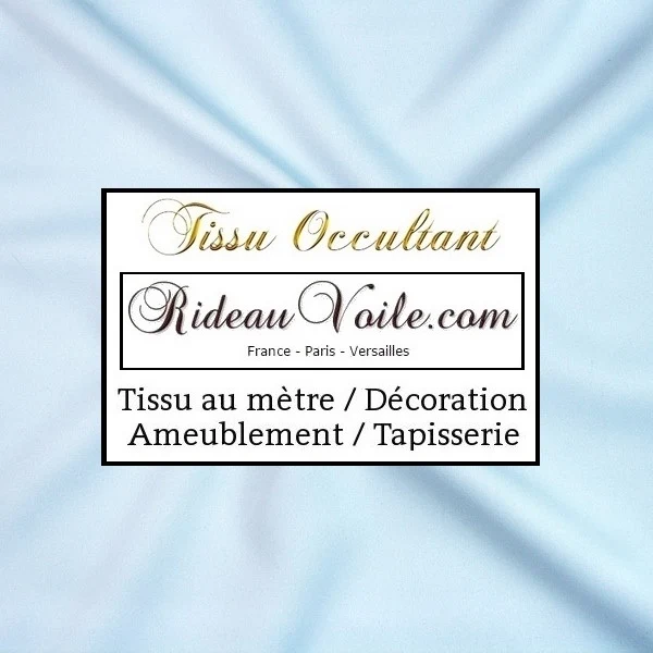 Tissu occultant Tissu obscurcissant au mètre rideau bleu clair uni