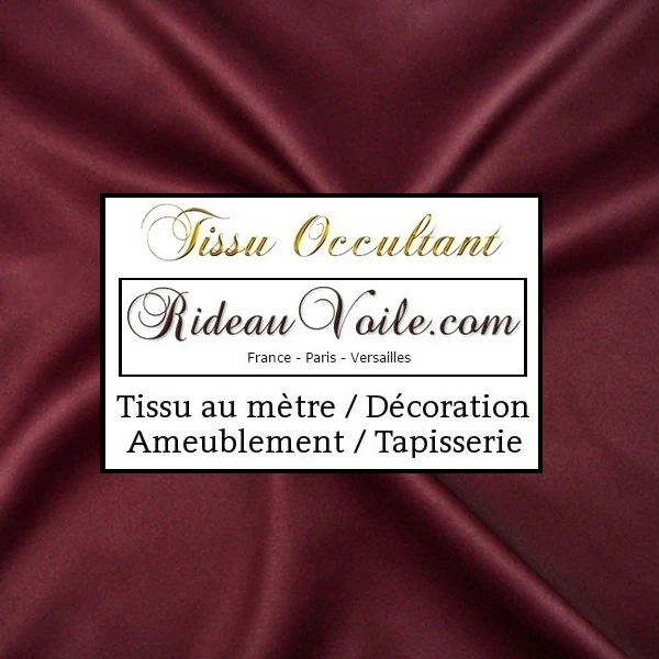 Tissu occultant Tissu obscurcissant au mètre rideau aubergine mauve