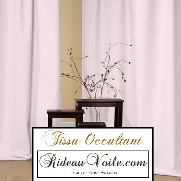Tissu décoration occultant obscurcissant rose au mètre rideau