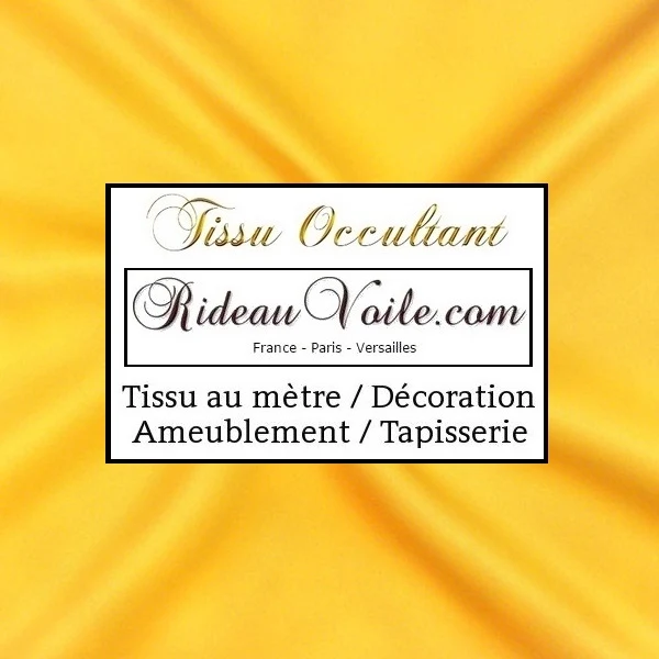 Tissu d'ameublement occultant obscurcissant jaune au mètre rideau