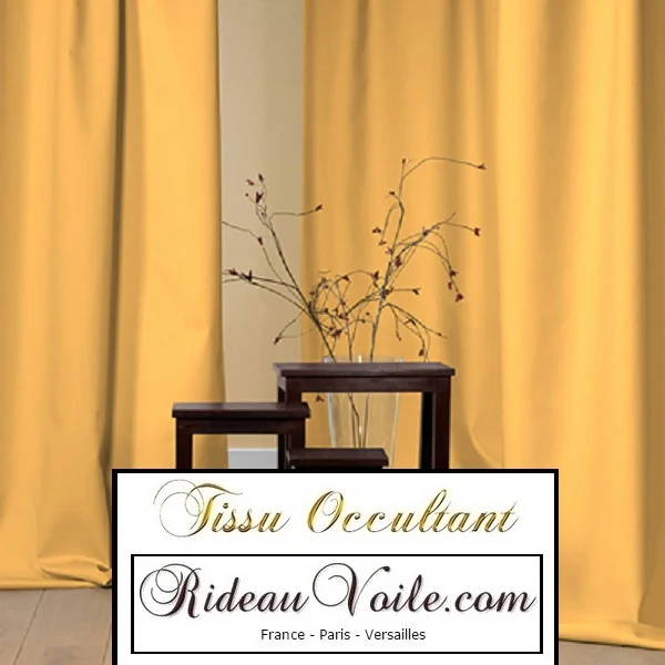 Tissu d'ameublement occultant obscurcissant orange au mètre rideau