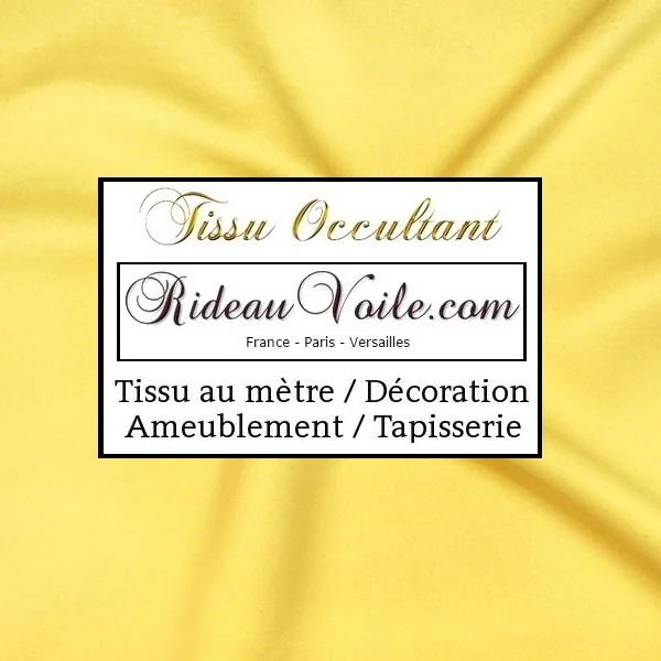 Tissu d'ameublement occultant obscurcissant jaune au mètre rideau
