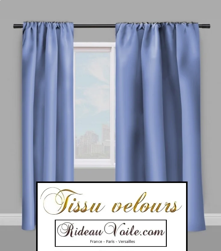 Tissus ameublement velours bleu au mètre rideau tapisserie fauteuil canapé siège