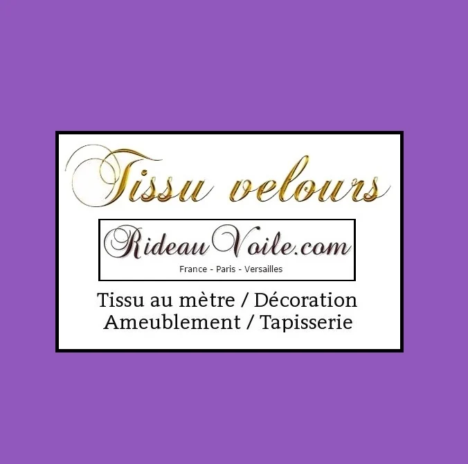 Boutique tissu ameublement velours au mètre rideau violet lavandes tapisserie siège