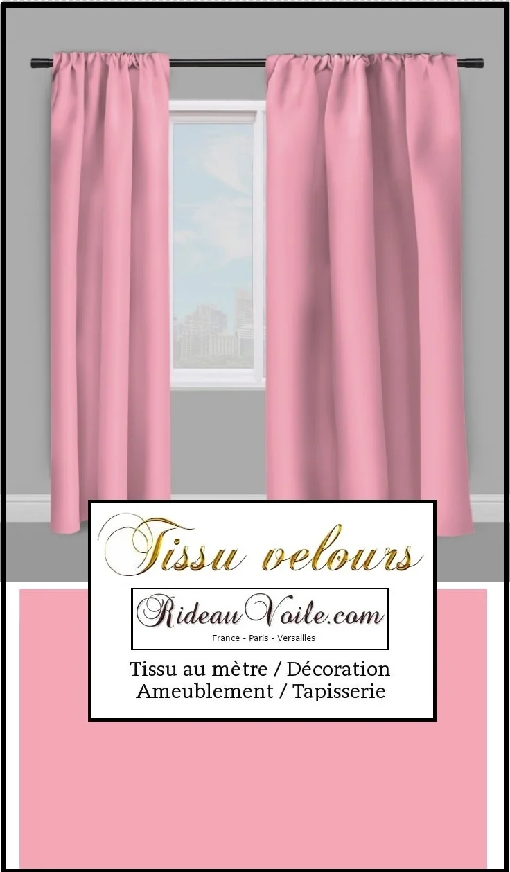 Rideauvoile | CEO Tissu ameublement velours mètre rideau rose tapisserie canapé
