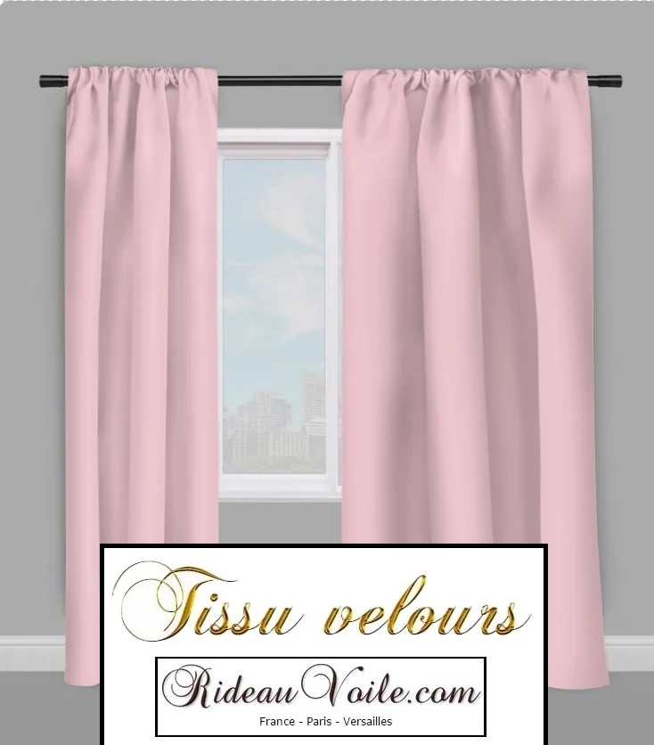 Éditeur textile tissu luxe velours rose clair layette mètre rideau coussin canapé