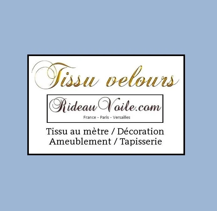 Tissu ameublement velours bleu layette au mètre rideau décoration canapé