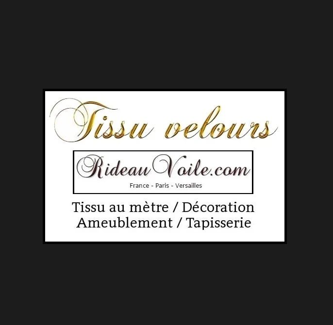 Rideauvoile.com | Tissu ameublement velours noir au mètre rideau coussin canapé