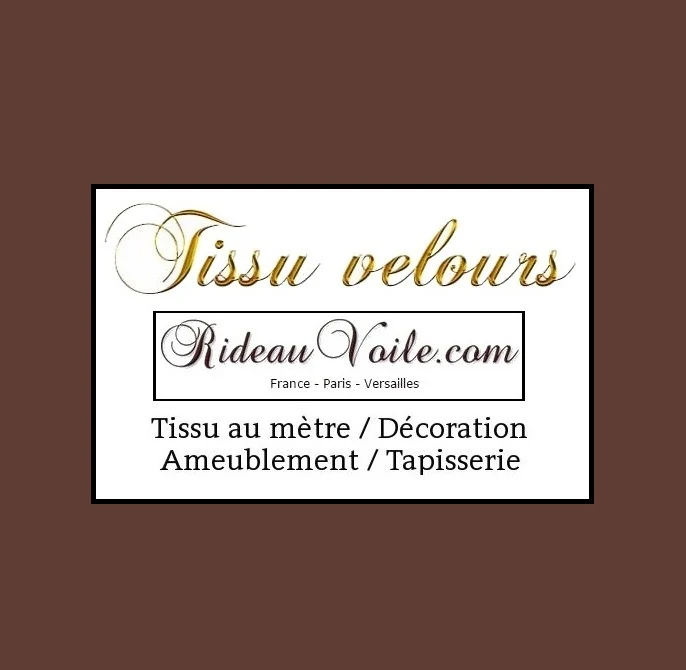 Boutique Tissu ameublement velours Marron au mètre rideau store tapisserie siège
