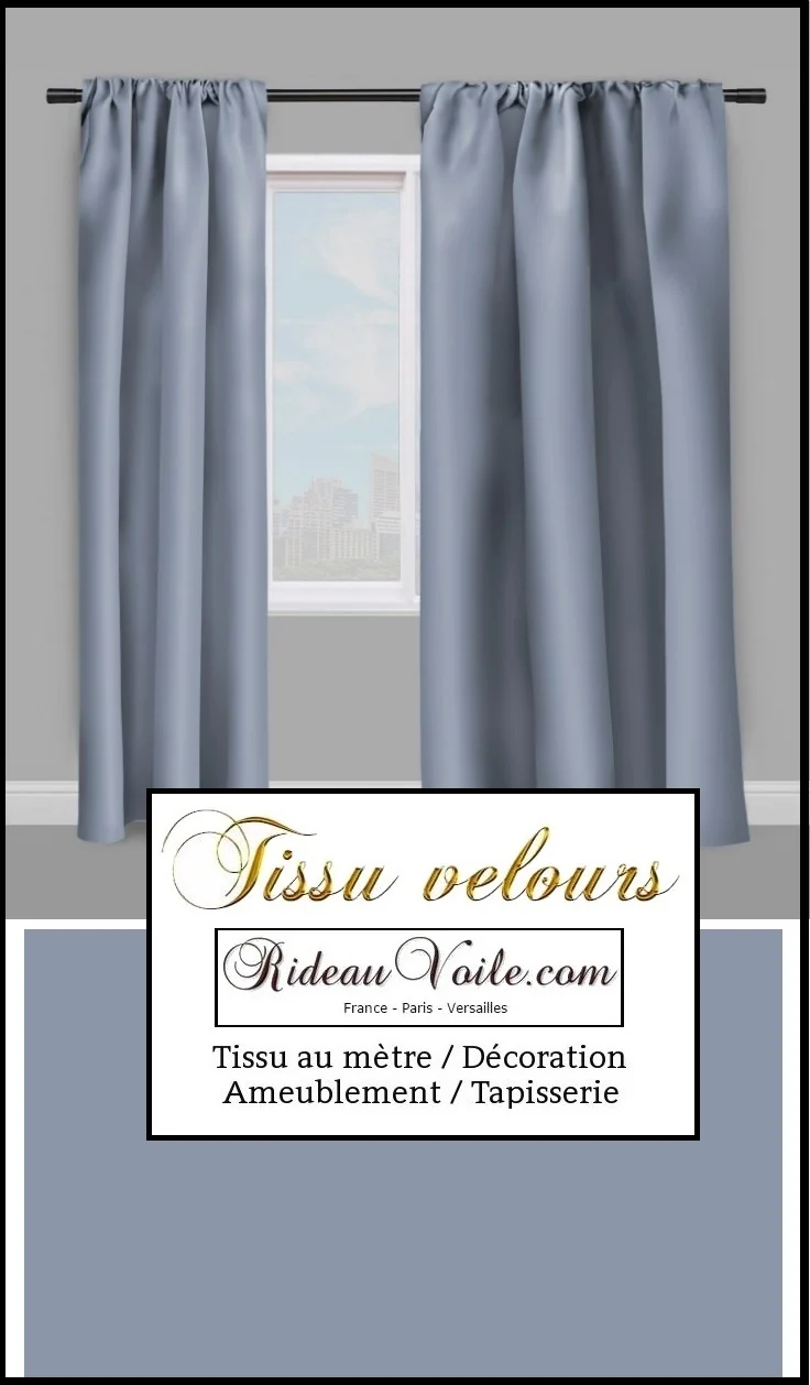 Boutique tissu ameublement tapisserie velours uni imprimé mètre rideaux