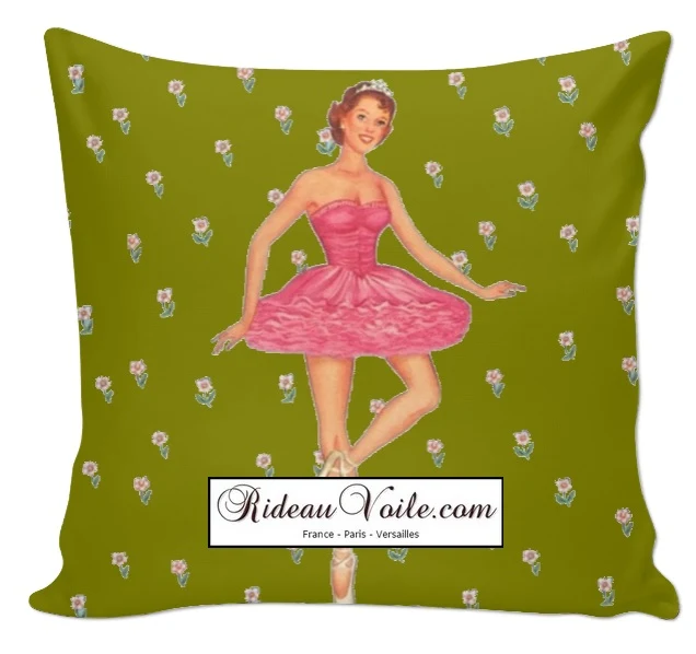 Tissu au mètre motif danseuse étoile housse couette literie rideau occultant ignifugé