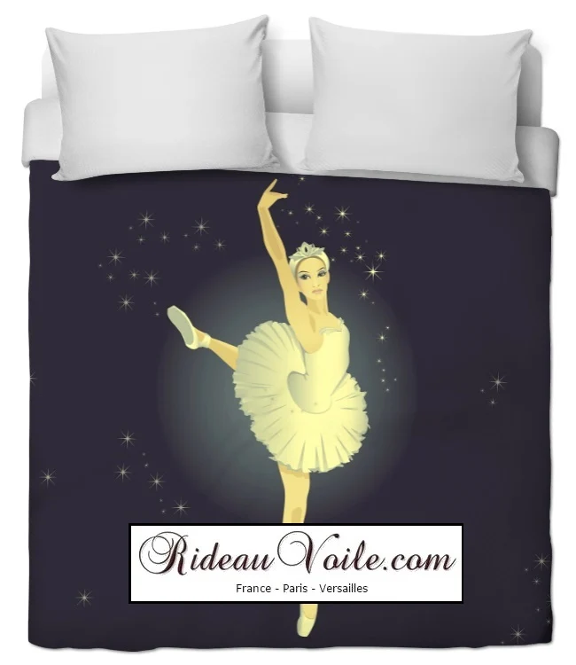 Tissu enfant mètre imprimé motif danseuse étoile classique chambre couette literie