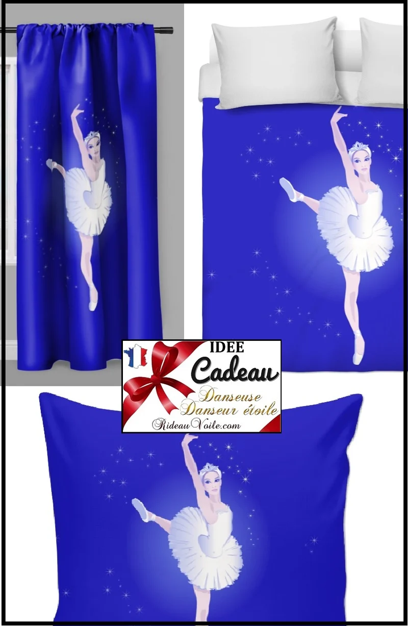 Tissu silhouette mètre imprimé motif danseuse ballerine ameublement couette